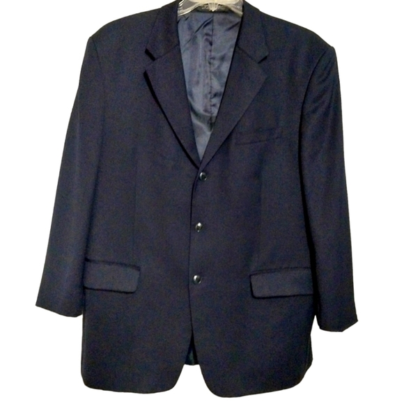 Jones New York Black Three Button Suit Coat Sz 44R - Picture 1 of 6